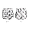 thumbnail image 3 of Gukieu Happy Football Print Women's Sports Shorts with Drawstring Elastic Waistband for Running, Yoga, Fitness-XX-Large, 3 of 7