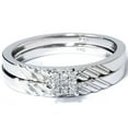 thumbnail image 4 of Pompeii Diamond Engagement Matching Wedding Ring Set 14K White Gold (G/H,I2-I3), 4 of 4