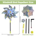 thumbnail image 3 of 10 Pack Bird Deterrents for OutsideReflective Pinwheels for Yard and Garden Decor, Wind Spinners Outdoor Bird Repellent Devices Windmills Bird Repellent for Patio Farm Orchard (Silver), 3 of 7