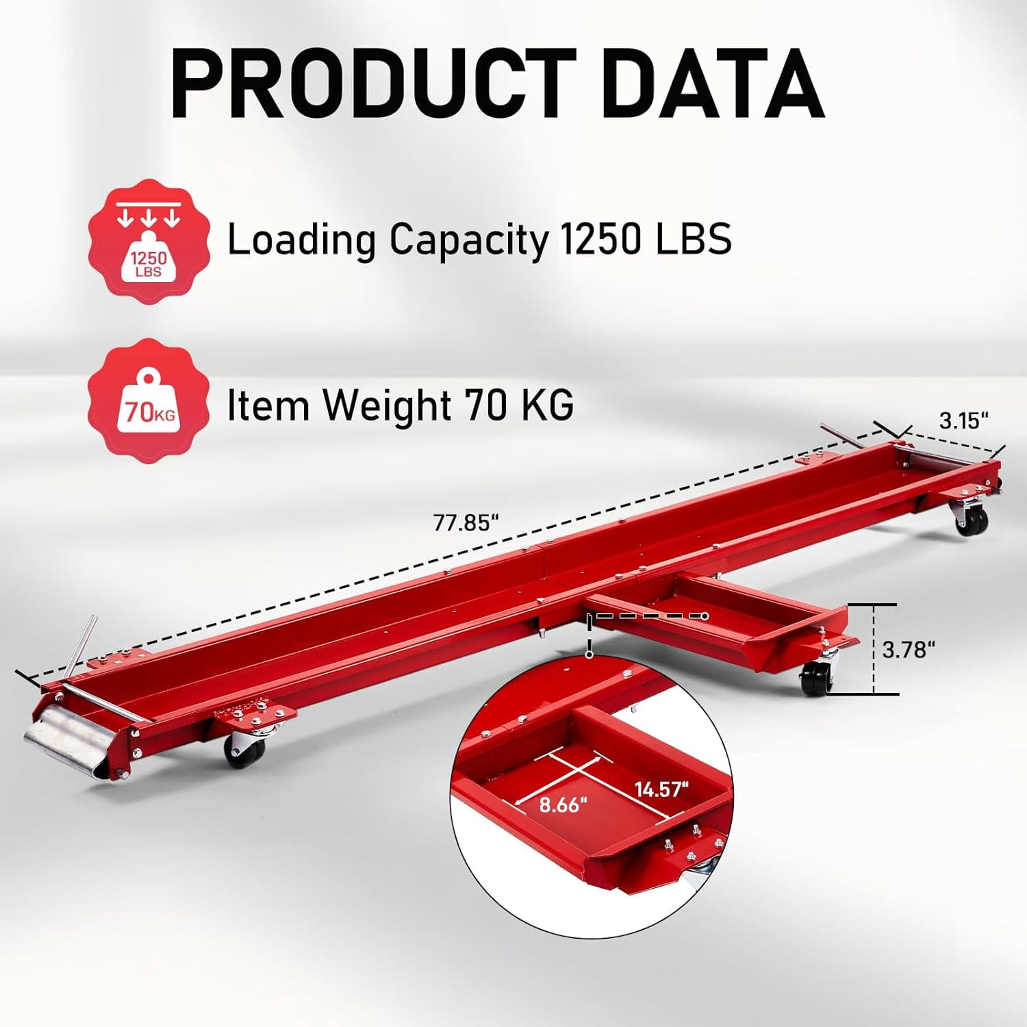 Ktaxon, Motorcycle Dolly, 1250 lbs, Heavy Duty Steel Red - Walmart.com