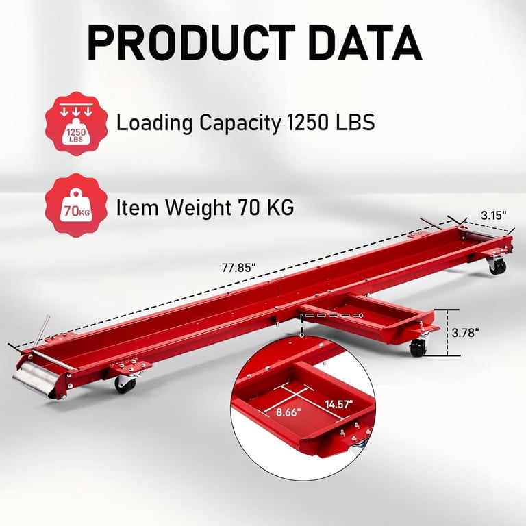 Ktaxon, Motorcycle Dolly, 1250 lbs, Heavy Duty Steel Red - Walmart.com