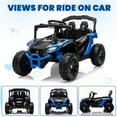 thumbnail image 6 of iRerts 24V Powered Ride on Toys, Kids Ride on Car UTV with Remote Control, Bluetooth, Music, LED Light, USB/AUX Port, 4 Wheels suspension, Electric Cars for Kids Boys Girls Ages 3-5 Gifts, Blue, 6 of 9