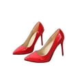 thumbnail image 4 of High Heels  for Women Closed Toe Stillettos Heel Dress Shoes Red 6.5, 4 of 11