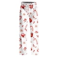 thumbnail image 5 of Christmas Pajama Pants for Women Christmas Print Casual Pj Bottoms Soft Comfy Lounge Sleepwear Pants Elastic Waist Pjs Pants Watermelon Red,L, 5 of 5