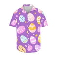 thumbnail image 4 of VBTAPA Easter Mens Hawaiian Shirt Cute Bunny Print Button Down Shirts Short Sleeve Easter Sunday Shirt Holiday Blouse Tops Clearance Sale Multicolor XXL, 4 of 6