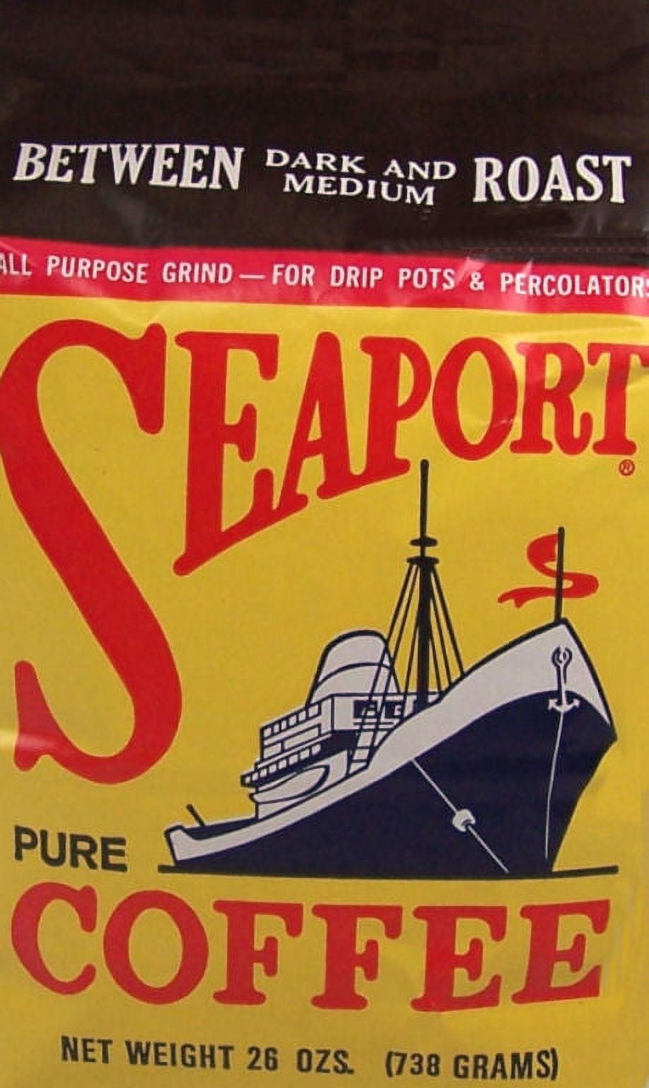 Seaport Between Dark & Medium Roast Pure Coffee, 26 oz