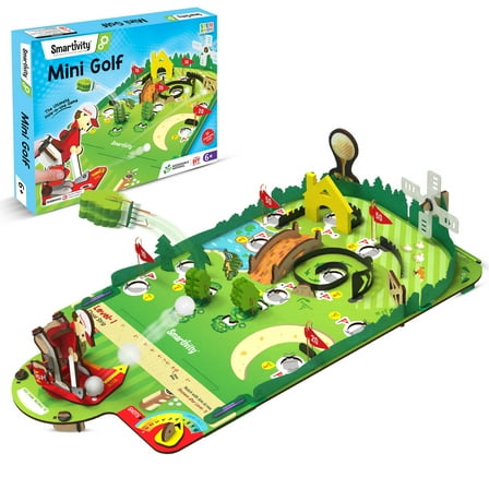 Smartivity Mini Golf Tabletop Game for Kids 6-12 Years Old | Birthday Gift for Boys & Girls | DIY Science Toy for Kids 6,7,8,9,10,11,12,13,12 Years I STEM Wooden Construction Toy for Boys & Girls