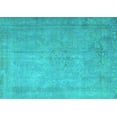 thumbnail image 1 of Ahgly Company Machine Washable Indoor Rectangle Persian Turquoise Blue Traditional Area Rugs, 7' x 10', 1 of 4