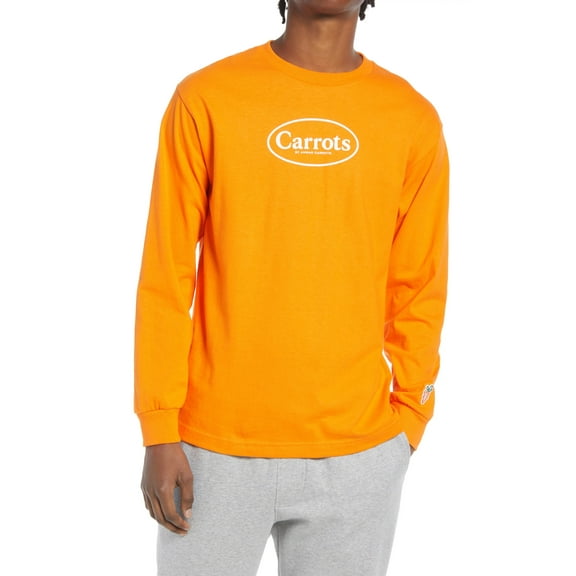 Carrots By Anwar Carrots Men's Classic Oval Logo Long Sleeve Tee T-Shirt (X-Small, Orange)