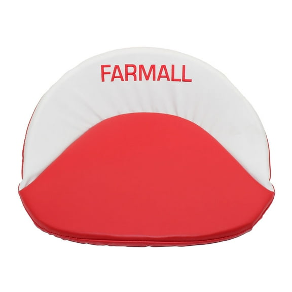 Red & White Embroidered Vinyl Tractor Seat Cover Fits FARMALL Tractors
