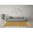 thumbnail image 3 of Ahgly Company Indoor Rectangle Checkered Brown Modern Area Rugs, 8' x 12', 3 of 4