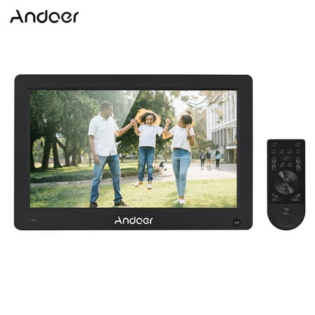 Andoer 11.6 Inch Digital Photo Frame IPS Full View Screen Eletronic Picture Album High Resolution 1920*1280(16:10) Support 1080P HD Video AV Input Clock with Motion Sensor Remote Control Black US (Best Way To View Digital Photos)