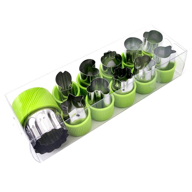 Juego de formas de cortadores de frutas y verduras para galletas, mini molde para galletas, cortadores de sándwich para hornear para niños, caja Bento y herramientas de decoración de alimentos