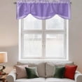 thumbnail image 2 of Purple Retro Greek Key Tie Up Valance Curtains for Windows, Kitchen Curtains Window Treatments, Geometric Greece Ancient Rustic Short Window Shades Valances for Bedroom Bathroom Cafe 42"x18", 2 of 8