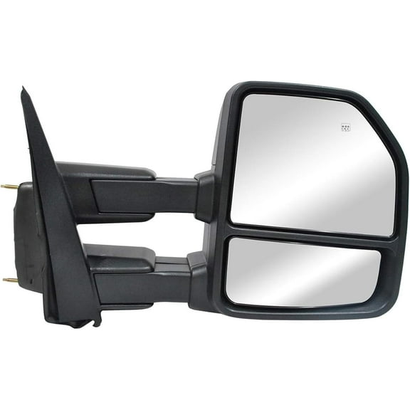 WLLW Passenger Right Side Towing Mirror for Ford F150 Pickup Truck 2015-2020 Power Heated Turn Signal Light Auxiliary Light Puddle Light Tow Mirror 22 Pin Plug Black