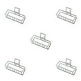 thumbnail image 3 of maskred Pinces à Griffes Mode Grand Style Simple Pratique Style Simple Robuste Accessoires Exquis Barrettes pour Femmes Blanc/rectangle 5Ensemble, 3 of 6