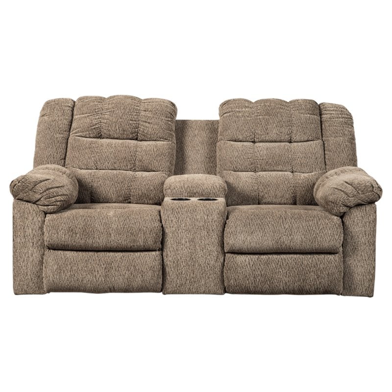 Signature Design by Ashley Workhorse Reclining Loveseat with Console in