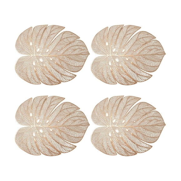 Toystoory 4x Decoraciones De Hojas Flexibles Tapetes De Comedor Para Hoteles Y Restaurantes Hogares Hojas Simuladas De PVC, Etc. Mostrada Oro rosa