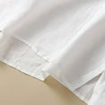 thumbnail image 7 of Giftesty Blouses for Women Dressy Casual Women's Loose and Casual Solid Color Versatile Cotton and Linen Short Sleeves, 7 of 7