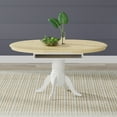 thumbnail image 2 of Glenwillow Home 5PC Dining Set - Oval Butterfly Leaf Table -Wht/Nat + Wht X-Back Chairs, 2 of 10