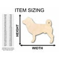 thumbnail image 2 of Unfinished Wood Shiba Inu Dog Silhouette - Craft- up to 46" DIY 24" / 1/8", 2 of 3