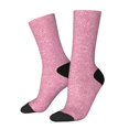 thumbnail image 1 of Balery Glitter Pink Calcetas Largas con Estampado para Hombre y Mujer – Suaves y Transpirables, Talla Única (US 5-11), 1 of 6