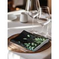 thumbnail image 6 of Green Leaf Cloth Napkins Set of 6 Reusable Dinner Napkins, Fall Plant Country Vintage Watercolor Black Cocktail Napkin Washable Table Napkins for Wedding/Holiday Party/Baby Shower 20"x20", 6 of 7