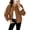 Caramel, variant on Cuteduck Women Fall Corduroy Shacket Button Down Jacket Long Sleeve Business Casual Fashion Coat S-XL