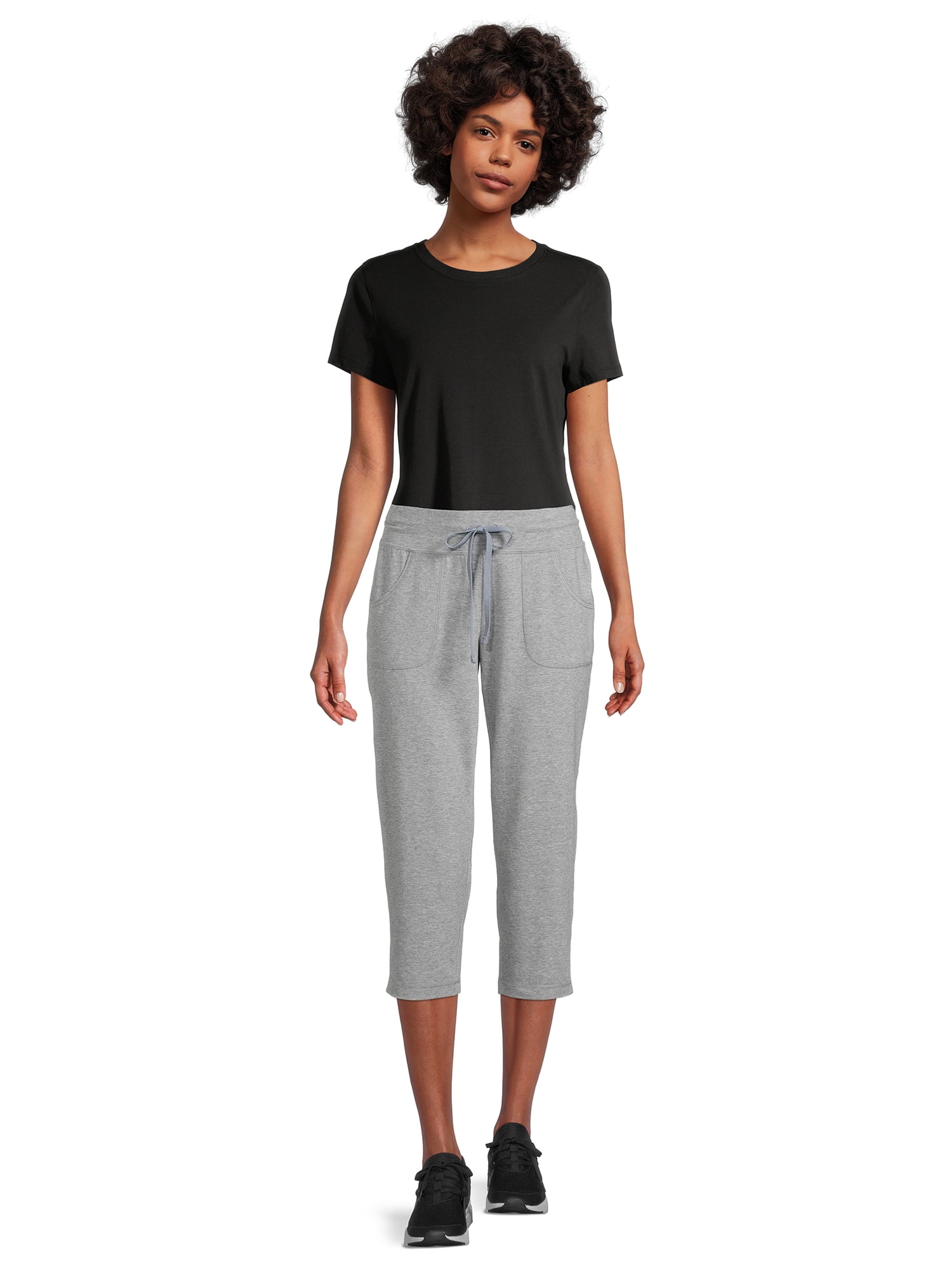 Athletic Works Core Knit Capri Pants, Women's Size XS, Gray NEW