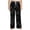 Black, variant on Womens Snowflake Printed Sleep Pants Drawstring Elastic Waist Full Length Straight Leg Holiday Lounge Trousers Red L