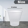 thumbnail image 3 of Wire Wastebaskets 4Pcs Metal Trash Cans w/CUSTOM TRADEMARK STORAGE BAG Small Waste Basket Garbage Can Container Bin for Office Home Kitchen Bathroom Bedroom School Minimalist Storage White & Black\, 3 of 7