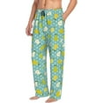 thumbnail image 3 of Mens Pajama Pants - Soft Sleep & Lounge Pants for Men, Cute Pear Green Cuteness Casual PJ Bottoms Pants with Pockets, 3 of 5