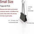 thumbnail image 2 of Dosaele Binder Clips Small Metal Clamp 0.75 inch / 19 mm (Golden  40-PCS), 2 of 3