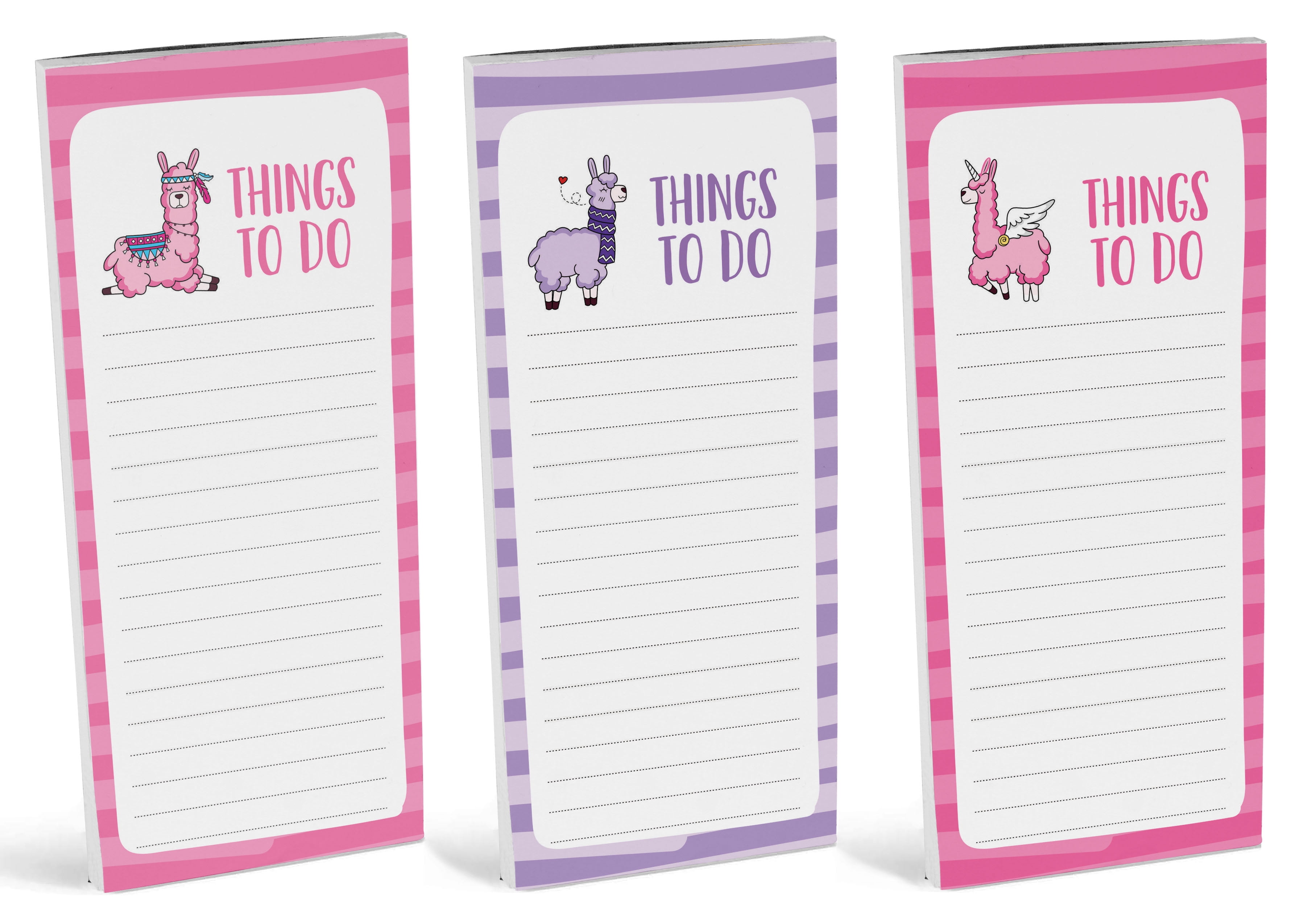 Inkdotpot Pack of 3 Magnetic Fridge To-Do List Notepads- Magnetic Memo Pads For Refrigerator-(50 Sheets Each)-SG