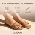 thumbnail image 2 of Cushionaire Franca Woven Slide Sandals Women Dressy or Casual with Memory Foam | Comfortable Summer Shoes for Women | Lightweight Slip-On Flat Sandals | Wide Widths Available, 2 of 7