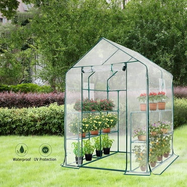 Flowerhouse 8'L x 9'W x 15'H Easy Pop-Up FarmHouse Greenhouse - Walmart.com