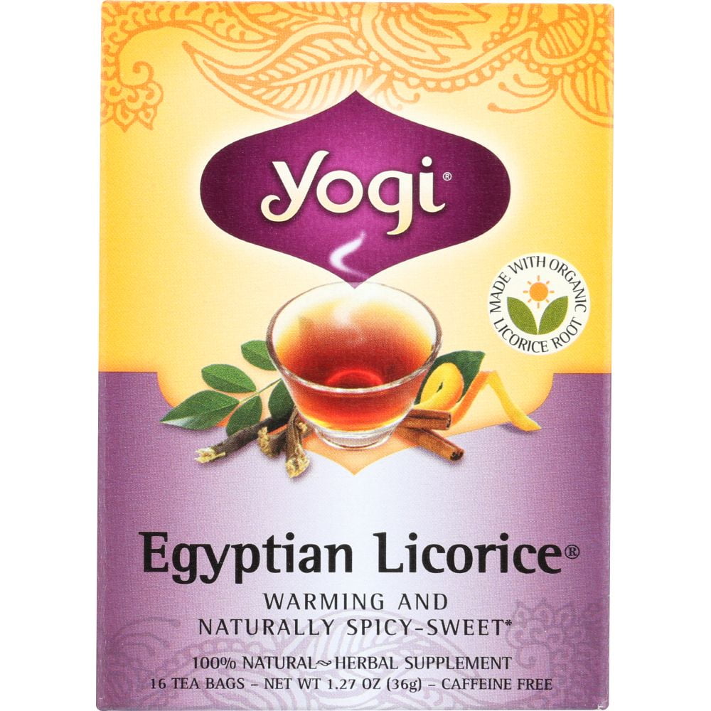 Yogi Egyptian Licorice Herbal Tea Bags, 16 Count (Pack Of 6) Walmart