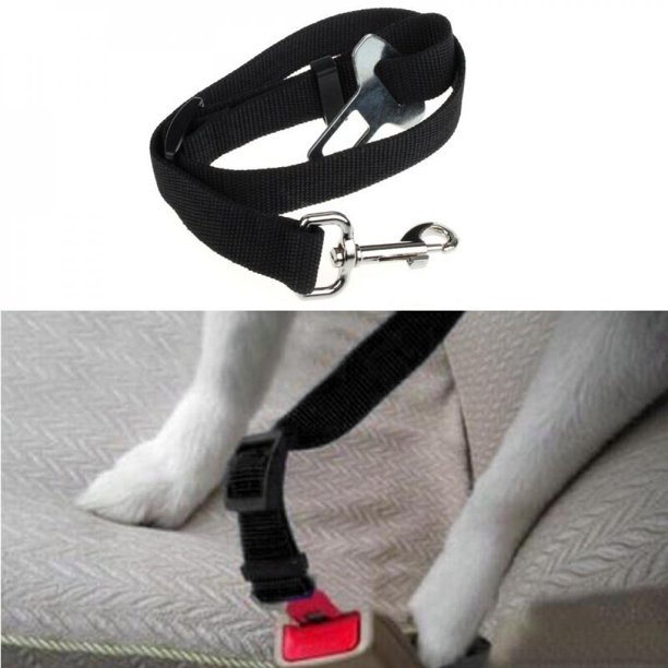 Big Save! Dog Pet Car Safety Seat Belt Harness Restraint Leash Travel Clip ，Black