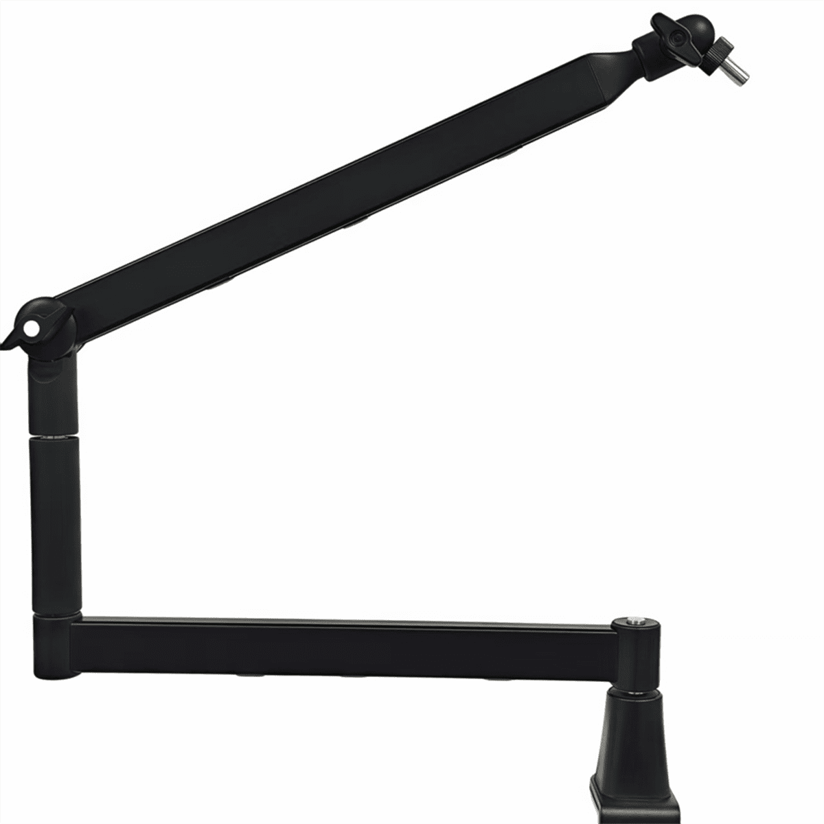 Low Position Microphone Boom Arm,360°Rotatable Mic Stand,Microphone Holder with 3/8inch 5/8inch Adapters,Microphone Arm,1 * Cantilever bracket 1 * English manual 1 set * accessories,Black