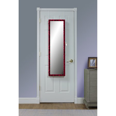 Red Over The Door Jewelry Armoire Mirror Walmart Com