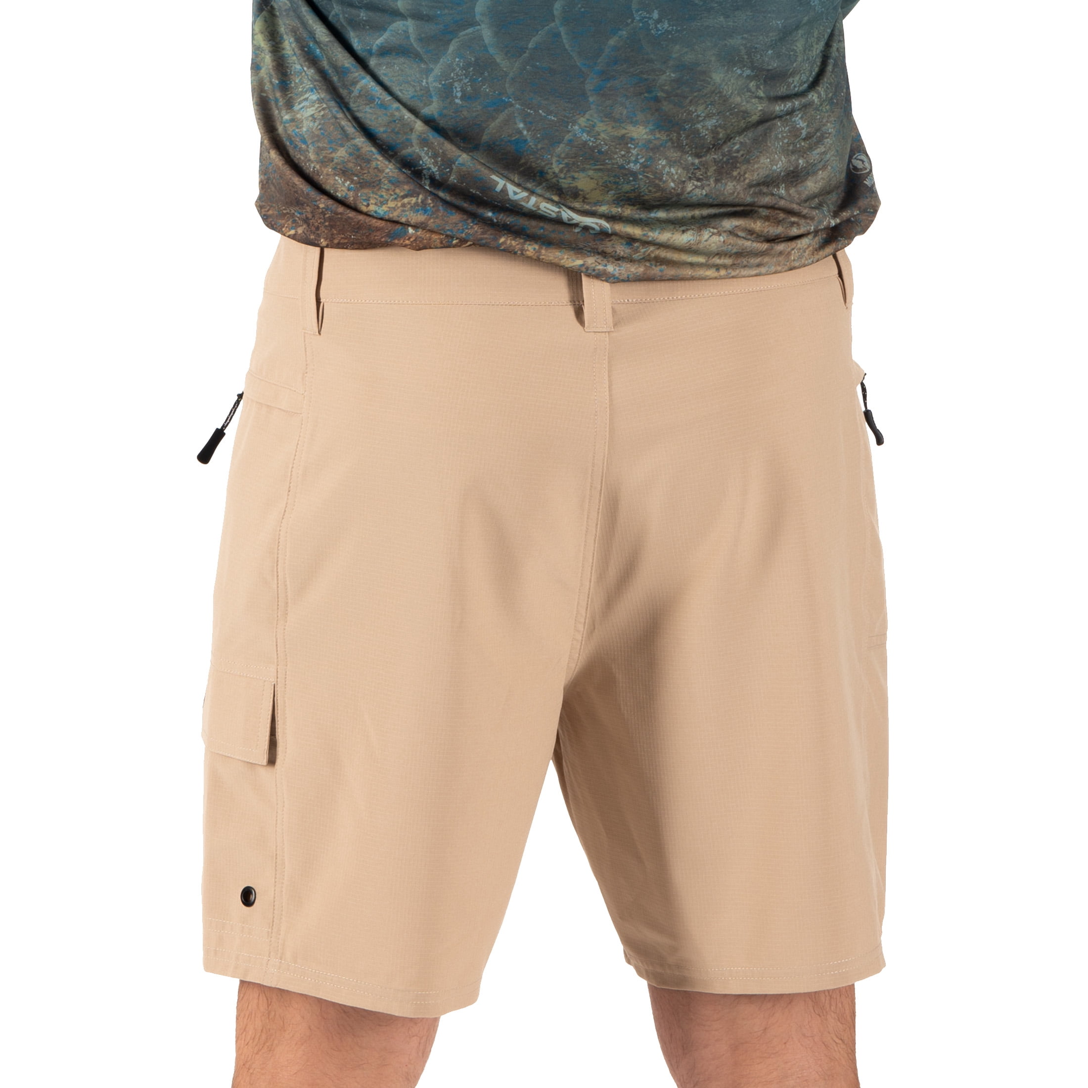Men's Mossy Oak Board Shorts, Tan Sesame, M