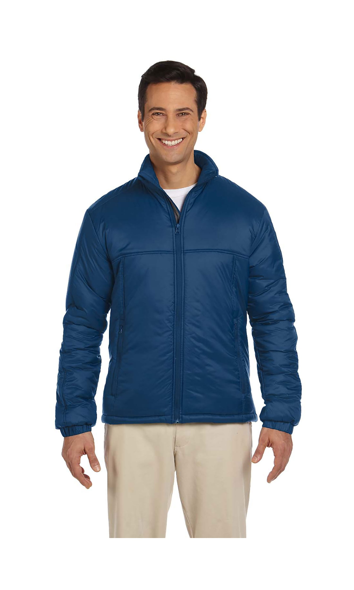 Harriton Men's Essential Polyfill Storm Flap Jacket, Style M797 ...