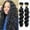 black, variant on Wig Hair Bundles Brazilian Hair Weave - 16in Natural Black Wavy Hair, Soft and Realistic, Dyeable, Elegant Look, Full Hair Extensions, Women, Fashion Styling, Party and Daily Use Makeup Organizers
