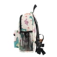 thumbnail image 4 of FORMRS School Backpack with Front Zippered Pocket 12" Elementary Student Travel Daypack, Beige Cartoon DinosaurPattern, 4 of 6