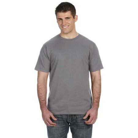 Mens Mandarin Orange - Anvil 980 Lightweight T-Shirt - Storm Grey - Small
