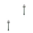 thumbnail image 2 of Justharion Platform Clock Lamps DIY Material Miniature Lamppost Station Building Layout Post Street Lights Home Decorations Toys Type6 2Set, 2 of 6