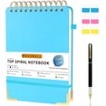 thumbnail image 1 of xianlin-Top Spiral Notebook, A5 Hardcover Top Bound Steno Pads, 240 Pages 100gsm College Ruled Left Handed Notebook Journal for Work, School, Meeting Writing - Blue, 5.9" x 8.5", 1 of 4