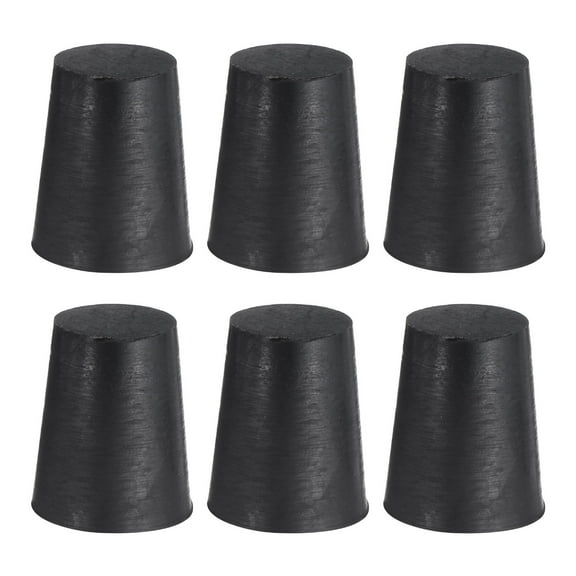6 Pack Silicone Rubber Tapered Plug, 16mm to 21mm High Temp for Hole Plugs, Spraying, Coating, 25mm