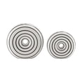 thumbnail image 2 of Danya B. Etta Two Piece Glossy Ceramic Black and White Striped Round Hollow Circle Donut Vase Set, 2 of 4