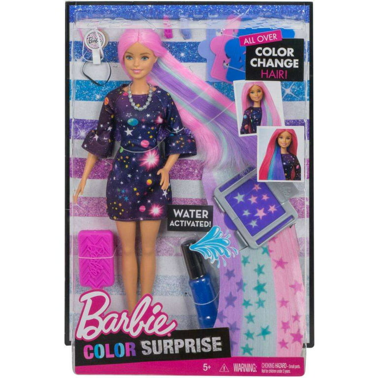 Barbie Color Surprise Doll Color-Changing Hair & Stencils - Walmart.com